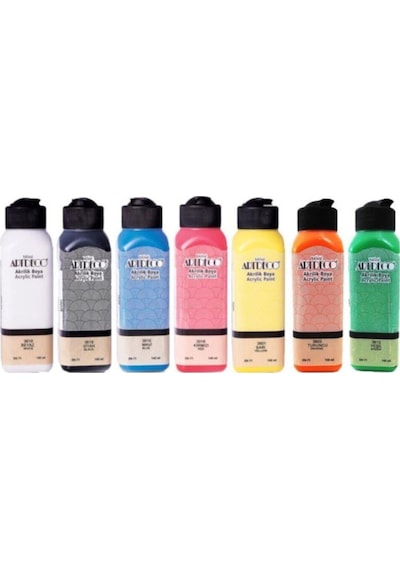 Akrilik Boya 140 Ml 7'li Set Çok Renkli