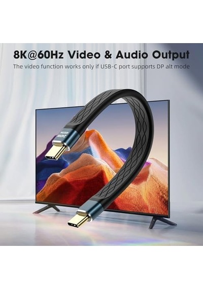 All-in-1 10 Cm Usb-c 4 Kablo Pd3.1 240w Hızlı Şarj Ve Yüksek Hızlı Veri Transferi Gri Wan-01