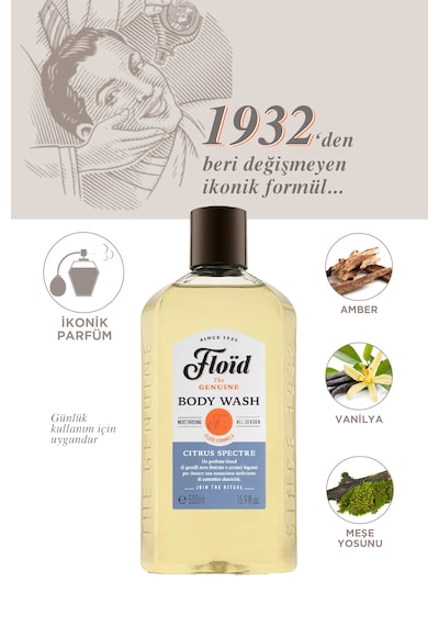 Floïd Duş Jeli & Şampuan 2 Li Set 500 Ml + 500 Ml Cildi Kurutmadan Temizleyen Erkek Bakım Ürünü Akdeniz Bitkileri