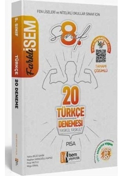 İsem 8. Sınıf LGS Farklı İsem Türkçe 20 Deneme