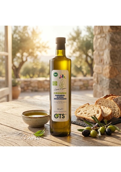 Ots Naturel Sızma Zeytinyağı Cam Şişe 750 ml (Organik Sertifikalı, Pestisit Analizli)