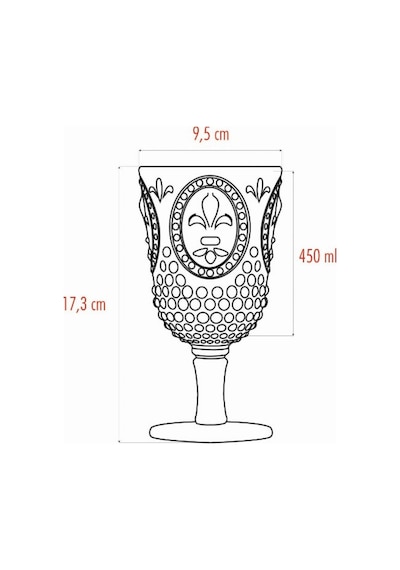 Akrilik Mavi 6'lı Kadeh & Su Meşrubat Kahve Yanı Bardağı 450 ML (Cam Değildir)