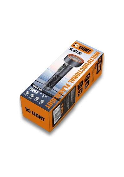K Light Kl-m120 El Feneri Gri - Siyah