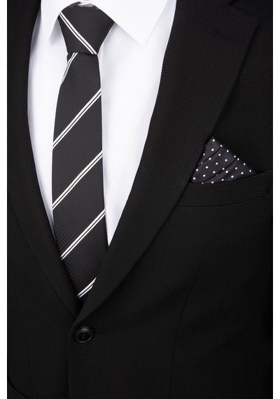 Hatemoğlu Siyah Slim Fit Mono Yaka Casual Takım Elbise 2963561 Siyah