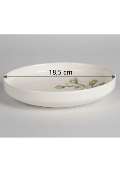 6 Kişilik Nodric Kenar Toledo Yemek Tabağı 18,5cm Freesia Desen Krem