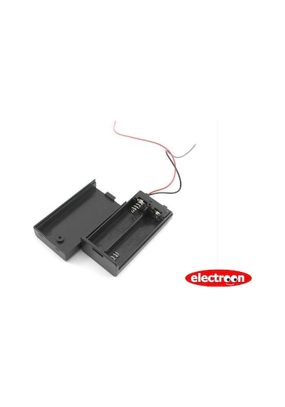 Electroon 2Li Kalem Pil Kutusu Kapaklı Anahtarlı 2Xaa