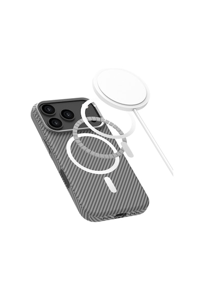Buff Apple Uyumlu iPhone 17 Pro Max Magsafe Kevlook Kılıf Gri