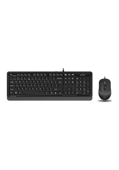 A4 Tech F1010 Q Usb Gri Mm Kablolu Klavye Mouse Set Lazer