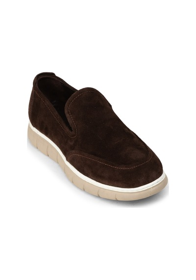 Deery Erkek Hakiki Süet Kahverengi Loafer Ayakkabı - 02044mkhve01