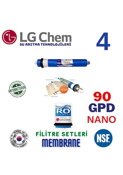 Su Arıtma Cihazı 90 Gpd Lg Chem Nano Membran Filtre