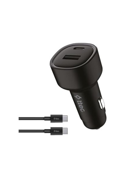 Ayrex Ttec Smartcharger Duo Pd 48w Araç Hızlı Şarj Aleti Usb-c+usb-a - Usb-c-usb-c 3a Kablo Siyah 2ckp02cs
