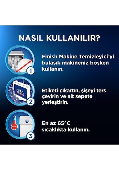 Finish Bulaşık Makinesi Temizleyici Sıvı Limon 250 MLx 4