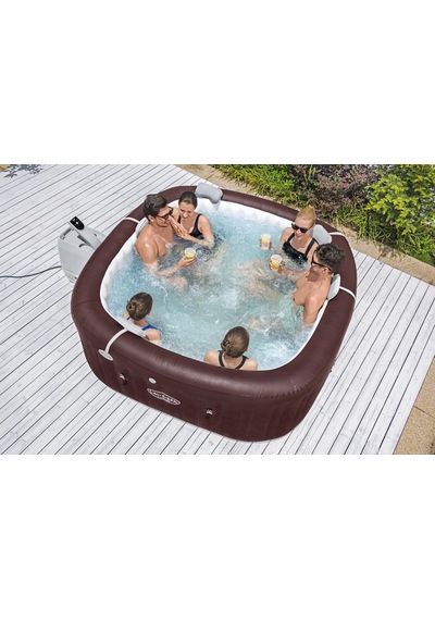 Lay-z-spa Maldives Smart Hydrojet Pro 6001u Enerji Tasarruflu Şişme Spa Havuzu, Mobil Uygulama Kontrollü, 5-7 Kişilik Mor