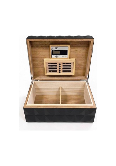 Quasar Design Humidor Puro Kutusu Mat Siyah 80's
