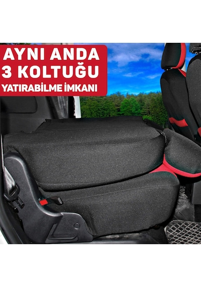 Pandami Ticari Oto Koltuk Kılıfı, Tam Set 5 Koltuk - Tay Tüyü / Kırmızı