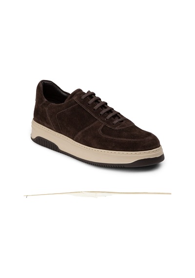 Deery Hakiki Süet Kahverengi Erkek Sneaker Ayakkabı - 01965Mkhve04 Kahverengi
