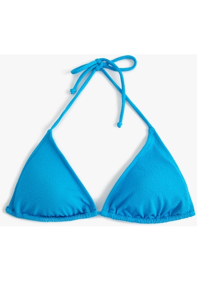 Koton Üçgen Bikini Üstü Dokulu Kaplı Turkuaz 4sak10013mm Turkuaz