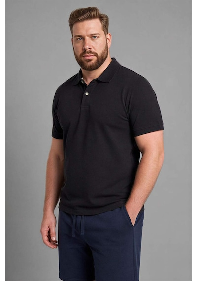Defacto %100 Pamuk Polo Tişört H1650ax26spbk81 Siyah-bk81
