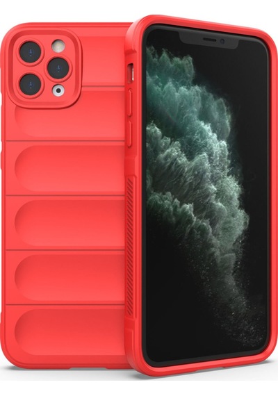 iPhone Uyumlu 11 Pro Kılıf Optimum Silikon - Kırmızı Düz Renkli
