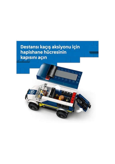 LEGO® City Polis Mahkum Nakliye Aracı 60479 - 6 Yaş ve Üzeri Çocuklar için Yaratıcı Oyuncak Yapım Seti (198 Parça)