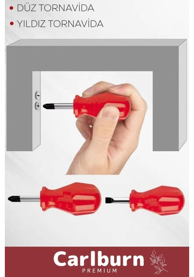 Premium Dayanıklı Hafif Taşınabilir Sağlam Ergonomik Vidalama Avuç İçi Düz Yıldız 2'li Tornavida Set