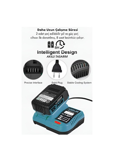 6pcs Usta Elektrikli Alet Seti Şarjlı 21v Spral Taşlama - Hilti - Bağ Makas - Somun Sökme - Darbeli Vidalama - Budama Testere Plastik Çantal Asr-1111