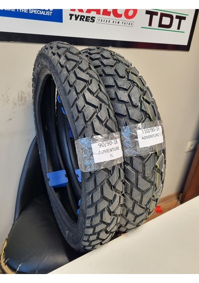 Tdt Tyres Set Kanuni Seyhan 150c,suzuki Gn125,mondial Kt 125 90/90-18 Ve 110/90-16 Advantur