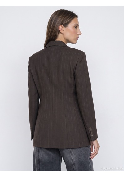 Dilvin 60835 Kruvaze Blazer Ceket Kahve