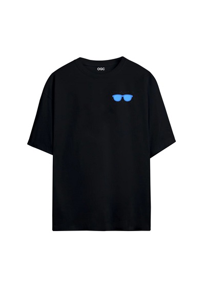 Ogc Gözlük Oversize Unisex T-shirt Siyah