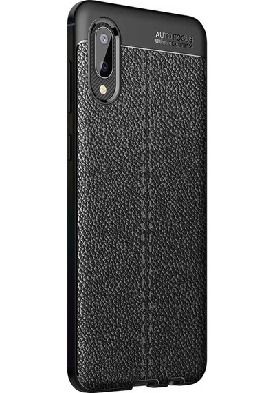Microsonic Samsung Uyumlu Galaxy A02 Kılıf Deri Dokulu Silikon
