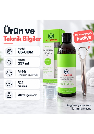 Yues Oil Pulling Ağız Bakım Yağı 237 Ml Dil Temizleyici Hediyeli