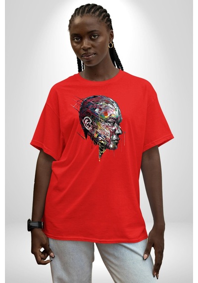 İnsan Kafası Sulu Boya Pamuklu Bisiklet Yaka Unisex Oversize Boyfriend Dijital Baskılı Kırmızı T-shirt Kırmızı İnsan Kafası Sulu Boya Pamuklu Bisiklet Yaka Unisex Oversize Boyfriend Dijital Baskılı Kırmızı T-shirt Kırmızı