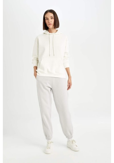 Defacto Standart Boy Beli Paçası Lastikli Cepli Basic Düz Kalın Kumaş Jogger Eşofman Altı D9934AX24WNGR431 Gri