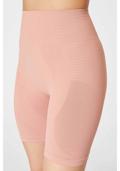 Jerf Gela Şekillendirici Sport Biker Tayt Pastel Pembe