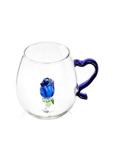 Kitchen Borosilikat Cam Lale Figürlü Kupa - 400 Ml Renkli