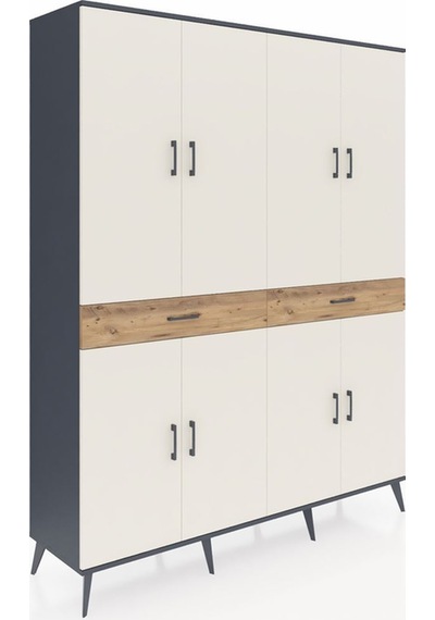 Hyperion Gardrop 10 Raflı 2 Çekmeceli 8 Kapaklı 176x44x221 Antrasit-aytaşı/çam Aytaşı/çam Hyperion Gardrop 10 Raflı 2 Çekmeceli 8 Kapaklı 176x44x221 Antrasit-aytaşı/çam Aytaşı/çam