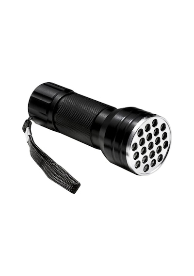 21 Adet Mor Led'li Uv Işınlı 10cm Alüminyum Kasa Pilli El Feneri