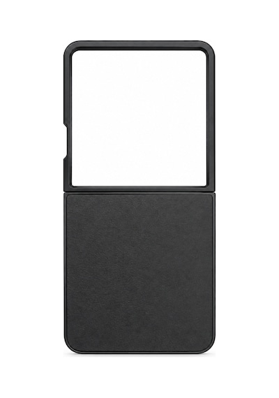 Microcase Samsung Galaxy Uyumlu Z Flip 8 İçin Deri Desenli Plastik Koruma Kılıf Siyah - Al3156