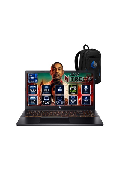 Acer Nitro V 15 NH.QZAEY.003RNP14 i9-13900H 40 GB 1 TB SSD RTX5060 15.6" W11P Dizüstü Bilgisayar