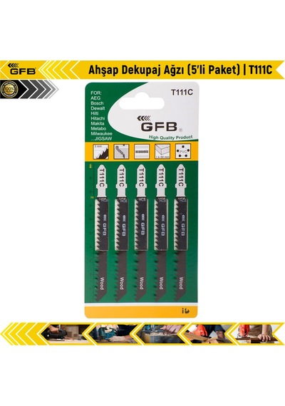 Ahşap Dekupaj Ağzı 5'ıi Paket T111c