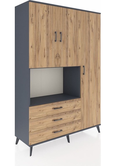 Hyperion Dolap 7 Raflı 3 Çekmeceli 3 Kapaklı 132x44x195 Antrasit-çam/çam Atlas Çam/atlas Çam Hyperion Dolap 7 Raflı 3 Çekmeceli 3 Kapaklı 132x44x195 Antrasit-çam/çam Atlas Çam/atlas Çam