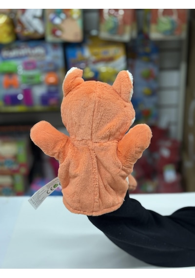 Peluş 25 Cm El Kuklası Turuncu Tilki Çok Renkli