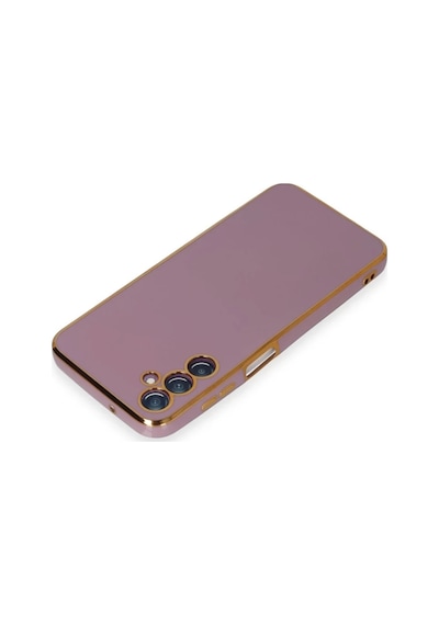 Samsung Uyumlu Galaxy M14 5g Uyumlu Kılıf Volet Silikon - Mor