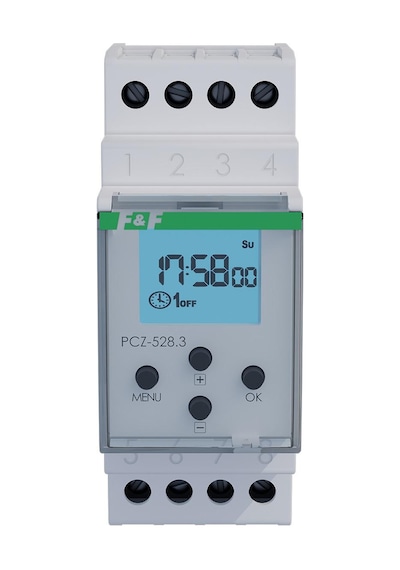 F&F PCZ-528.3 Evrensel Programlanabilir Kontrol Zamanlayıcı – 24-264 V AC/DC, Astronomik/Haftalık/Yıllık Programlama F&F PCZ-528.3 Evrensel Programlanabilir Kontrol Zamanlayıcı – 24-264 V AC/DC, Astronomik/Haftalık/Yıllık Programlama
