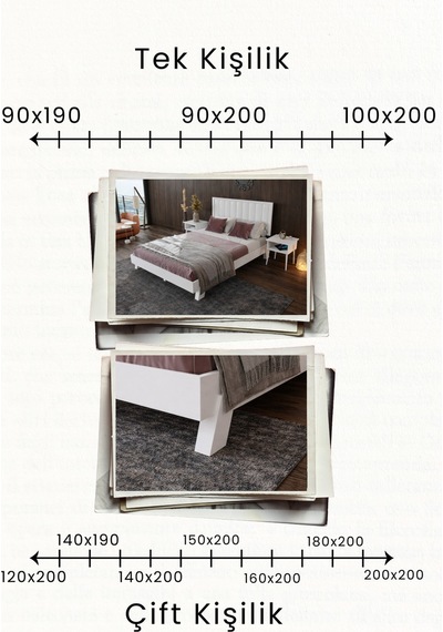 Hüma Dikey Başlıklı Masif Ahşap Karyola Natürel 90x190