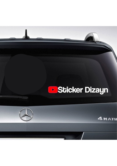 Kişiye Özel Youtube 2 Adet Sticker - Araba Oto Motosiklet Karavan Sticker Etiket 00307 60 Cm