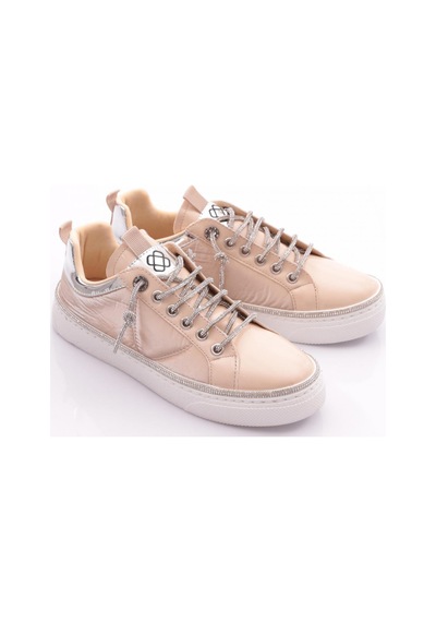 Dgn 2477 Kadin Taş İp Desenli Sneaker Ayakkabi 2477-1571-R0178 Bej