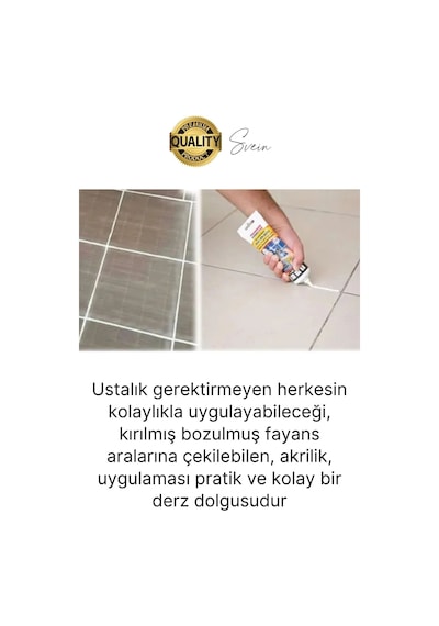 Pratik Gümüş Silver Simli Hazır Derz Fayans Seramik Boşluk Anında Kapatıcı Yer Cephe Yenileyici