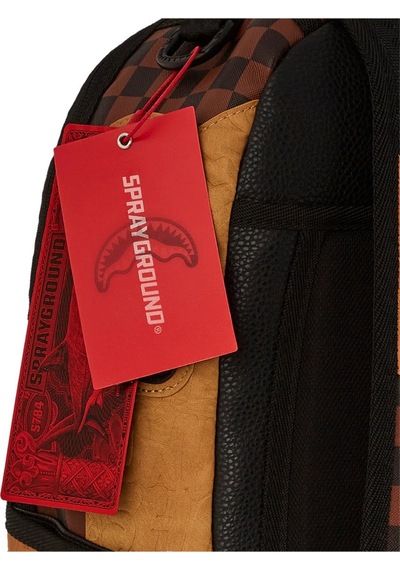 Sprayground Henny Raceway Graff Sırt Çantası, Polyester, Suya Dayanıklı, Şık Ve Dayanıklı Tasarım Kahverengi