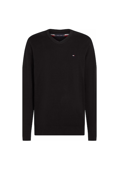 Tommy Hilfiger Erkek Yuvarlak Yaka Cotton Crew Neck Kazak - Siyah Black